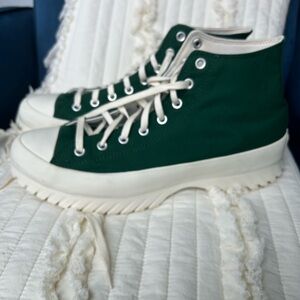 Converse Dark Green Custom Lug Sole Sneaker Men’s size 13 EUC